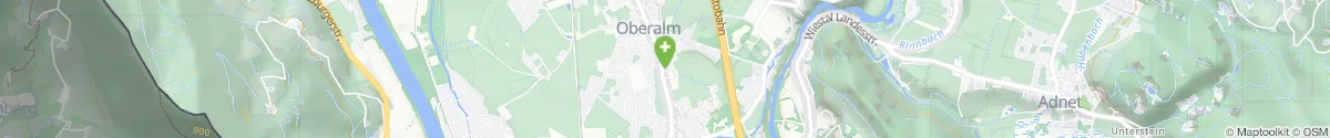 Map representation of the location for Apotheke Oberalm in 5411 Oberalm